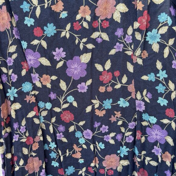 Parsons Place Midi Dress Women L Dark Floral Sleeveless Rayon Boho Cottagecore - Picture 2 of 7